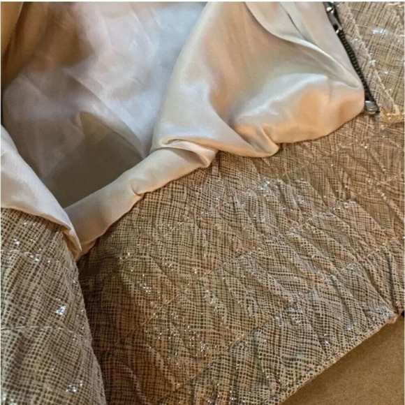 Abandon Italian leather Vintage Metallic Jacket Tan L Rare One Of A Knind - Picture 9 of 15